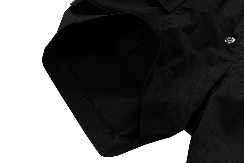 IAC | Black dark big zipper cargo shorts