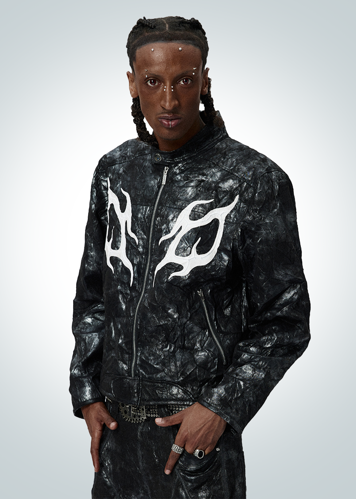 IAC | Leather zipper motorcycle opium jacket – I AM CLOTHING IAC | Leather zipper motorcycle opium jacket – I AM CLOTHING