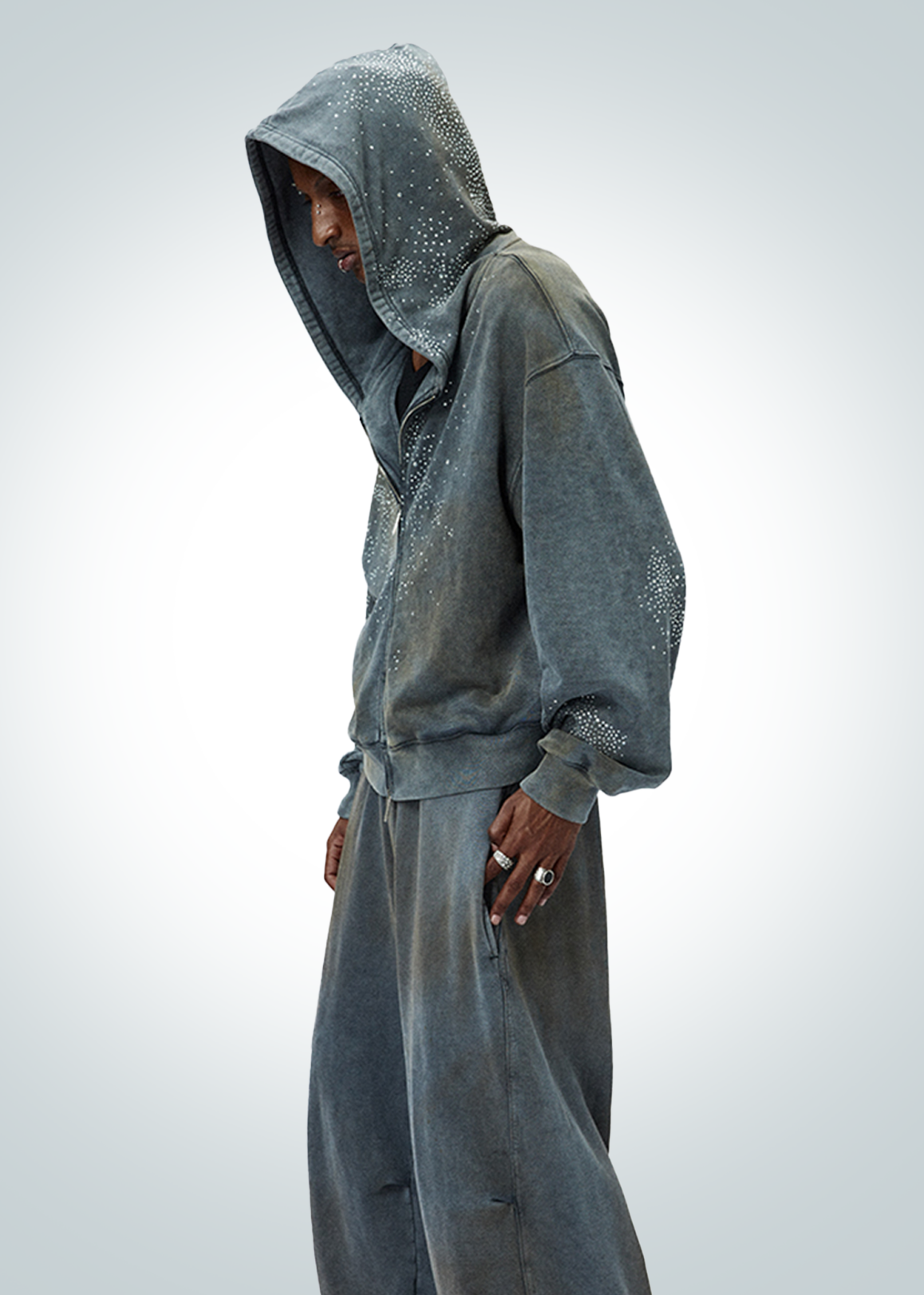 IAC | Starry rhinestone hoodie