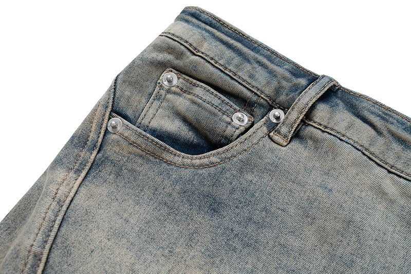 IAC | Blue and gray light flared denim