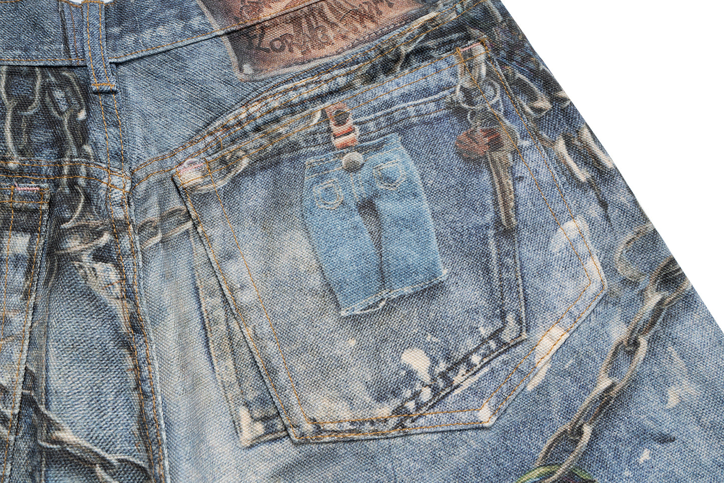 IAC | Damned chain denim loose shorts