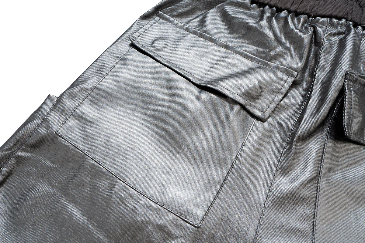 IAC | Silver OO leather cargo pants