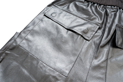 IAC | Silver OO leather cargo pants
