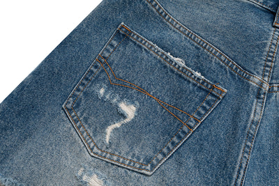 IAC | Distressed denim loose shorts