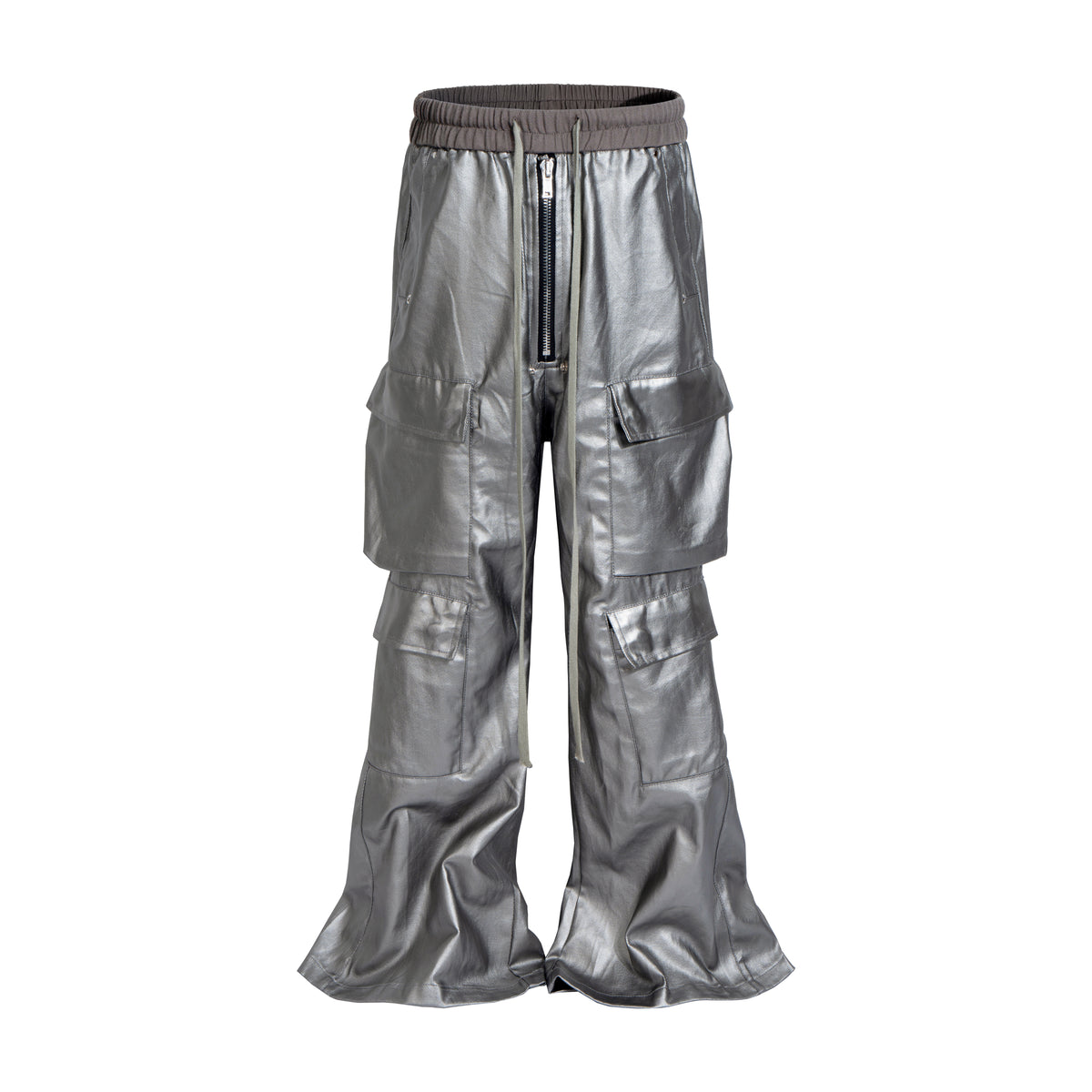 IAC | Silver OO leather cargo pants