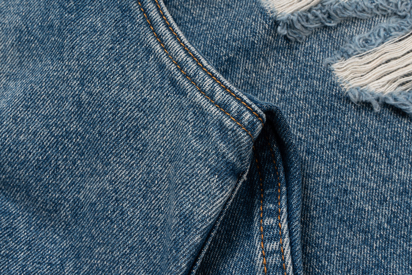 IAC | Distressed denim loose shorts