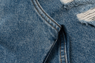 IAC | Distressed denim loose shorts