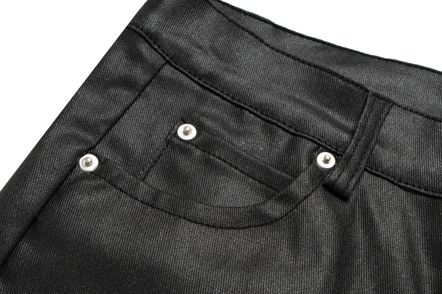 IAC | KNEE ZIPPER LOOSE PANTS (LEATHER EFFECT)