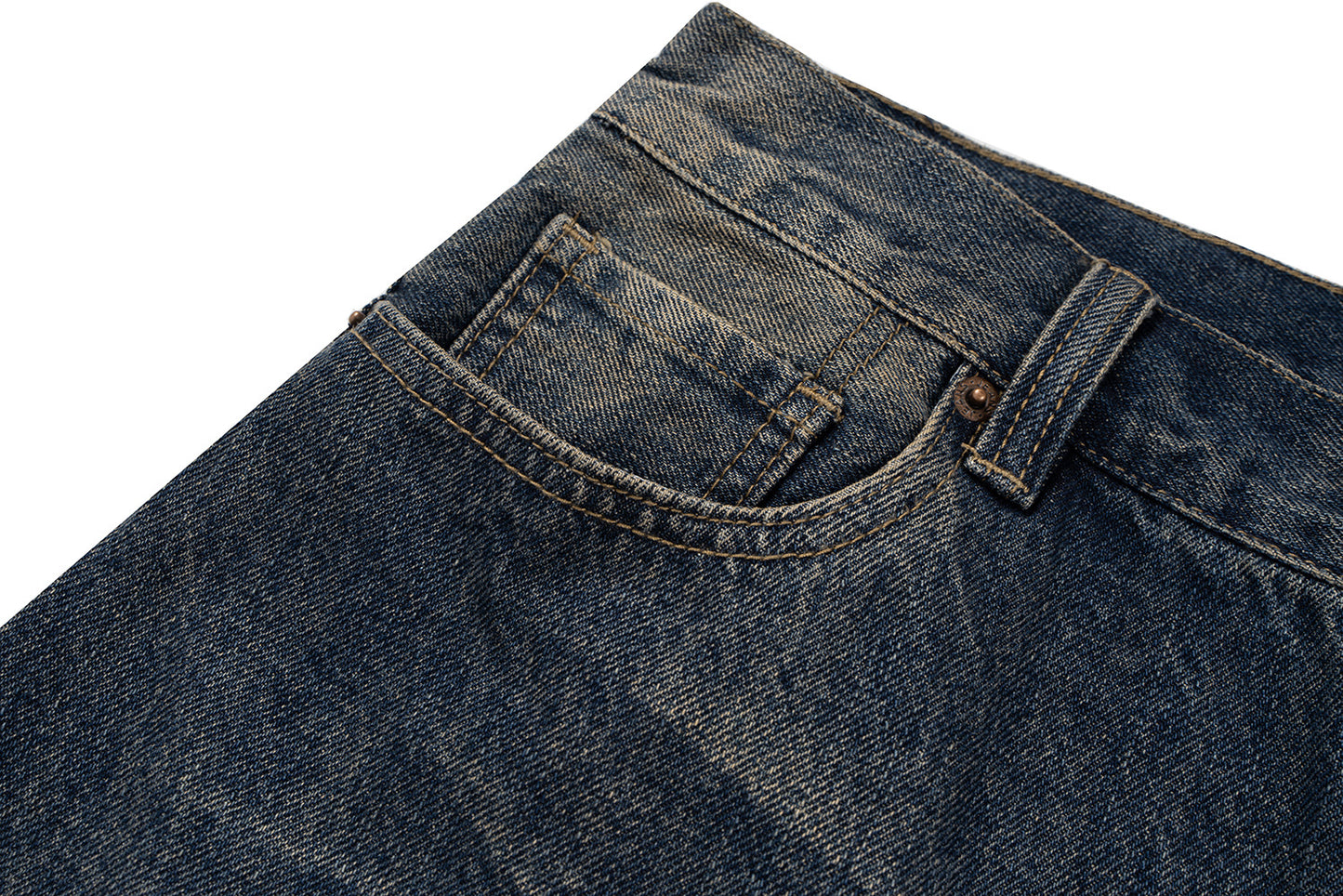 IAC | BLACK LEATHER POCKET BAGGY JEANS