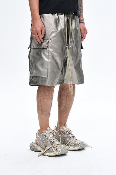 IAC | Black 0pium leather shorts