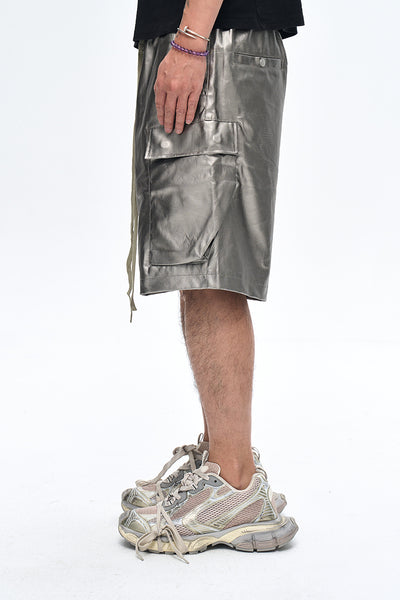 IAC | Black 0pium leather shorts
