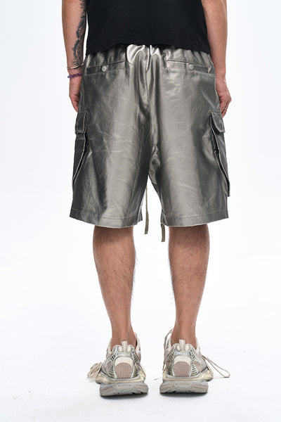 IAC | Black 0pium leather shorts
