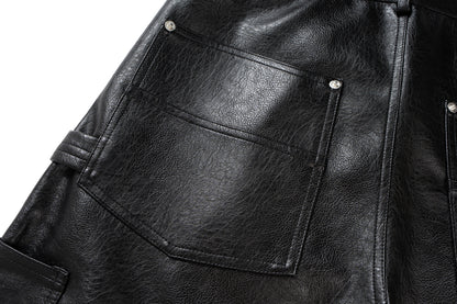 IAC | LEATHER CARPENTER PANTS