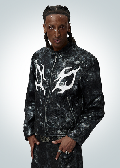 IAC | Leather zipper motorcycle opium jacket – I AM CLOTHING STUDIOS IAC | Leather zipper motorcycle opium jacket – I AM CLOTHING STUDIOS