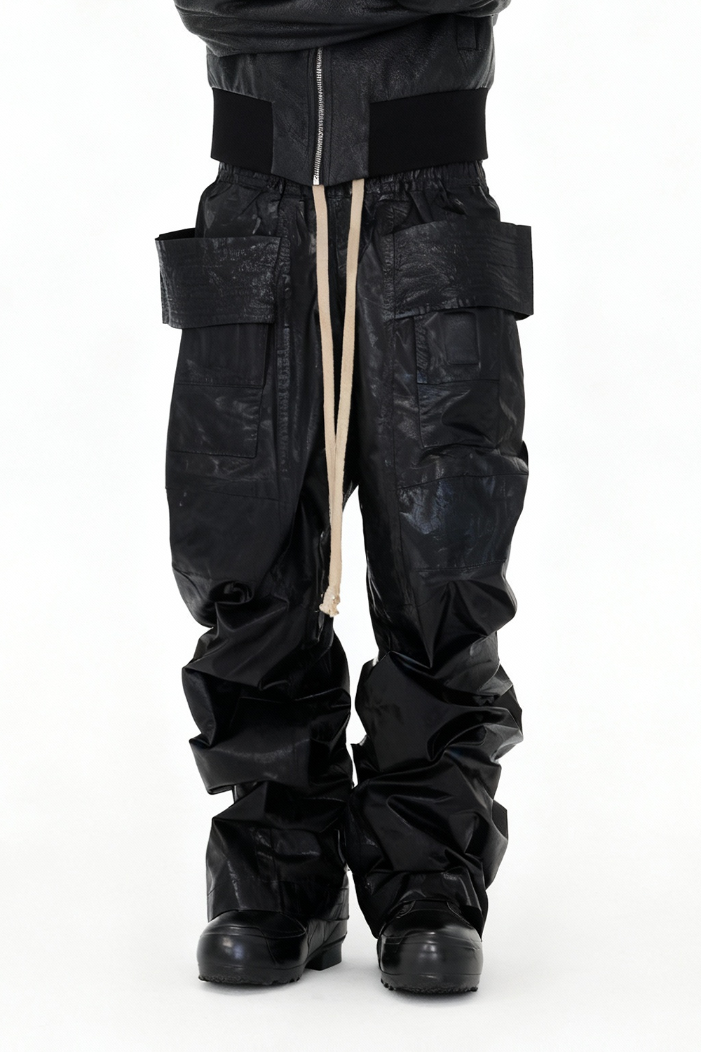 IAC | Dark Creatch Leather Pants
