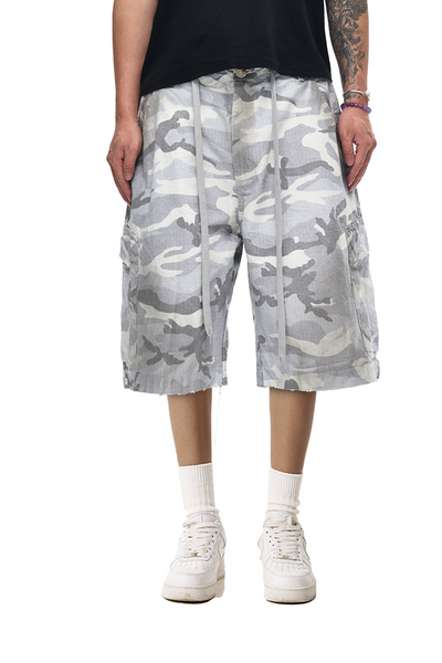 IAC | White Camo loose shorts