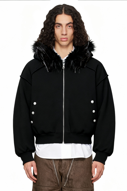 IAC | PLUSH AND FUR BOMBER JACKET