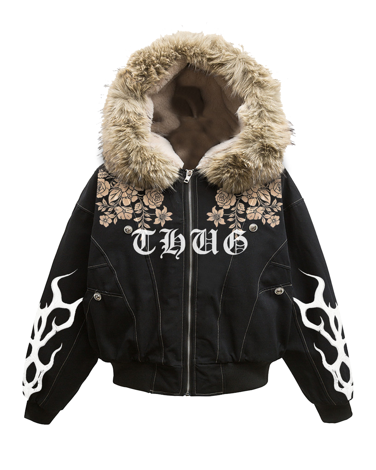 IAC | THUG Fur hood Puffer
