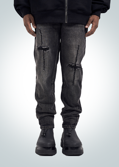 IAC | Jeans skinny slim elasticizzati dettagli Cross scratch 