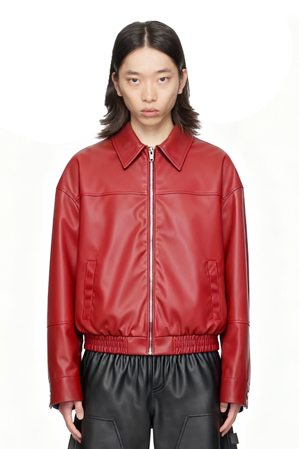 IAC | PP Type leather red jacket