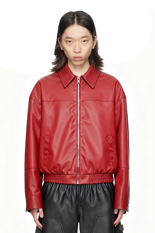 IAC | PP Type leather red jacket