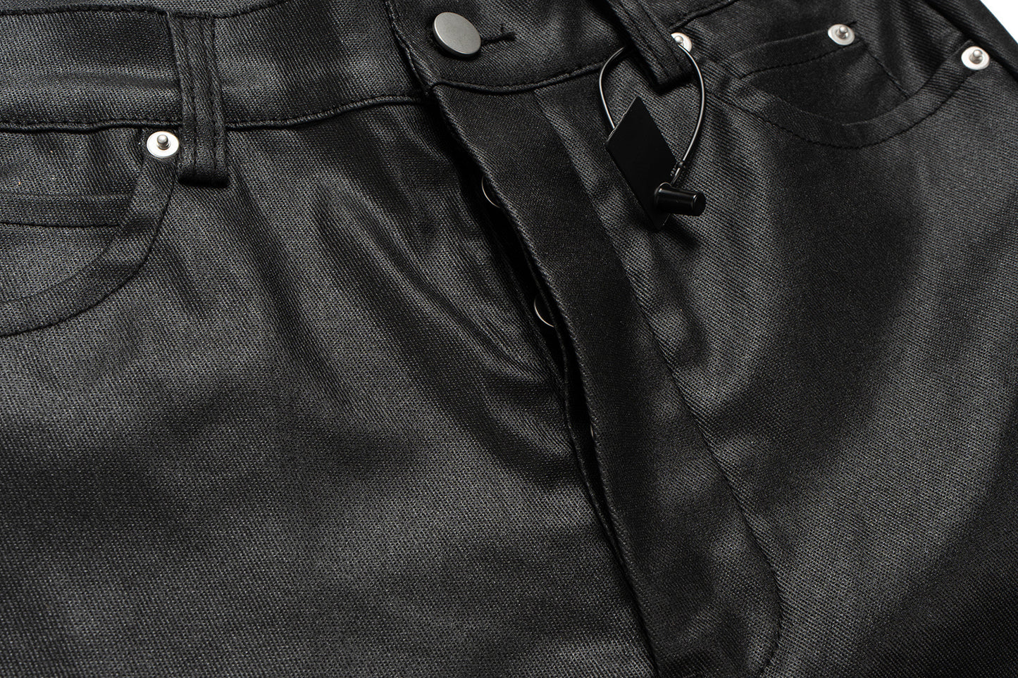 IAC | KNEE ZIPPER LOOSE PANTS (LEATHER EFFECT)