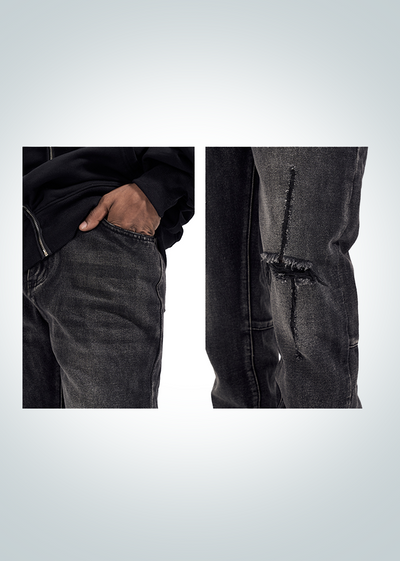 IAC | Jeans skinny slim elasticizzati dettagli Cross scratch 