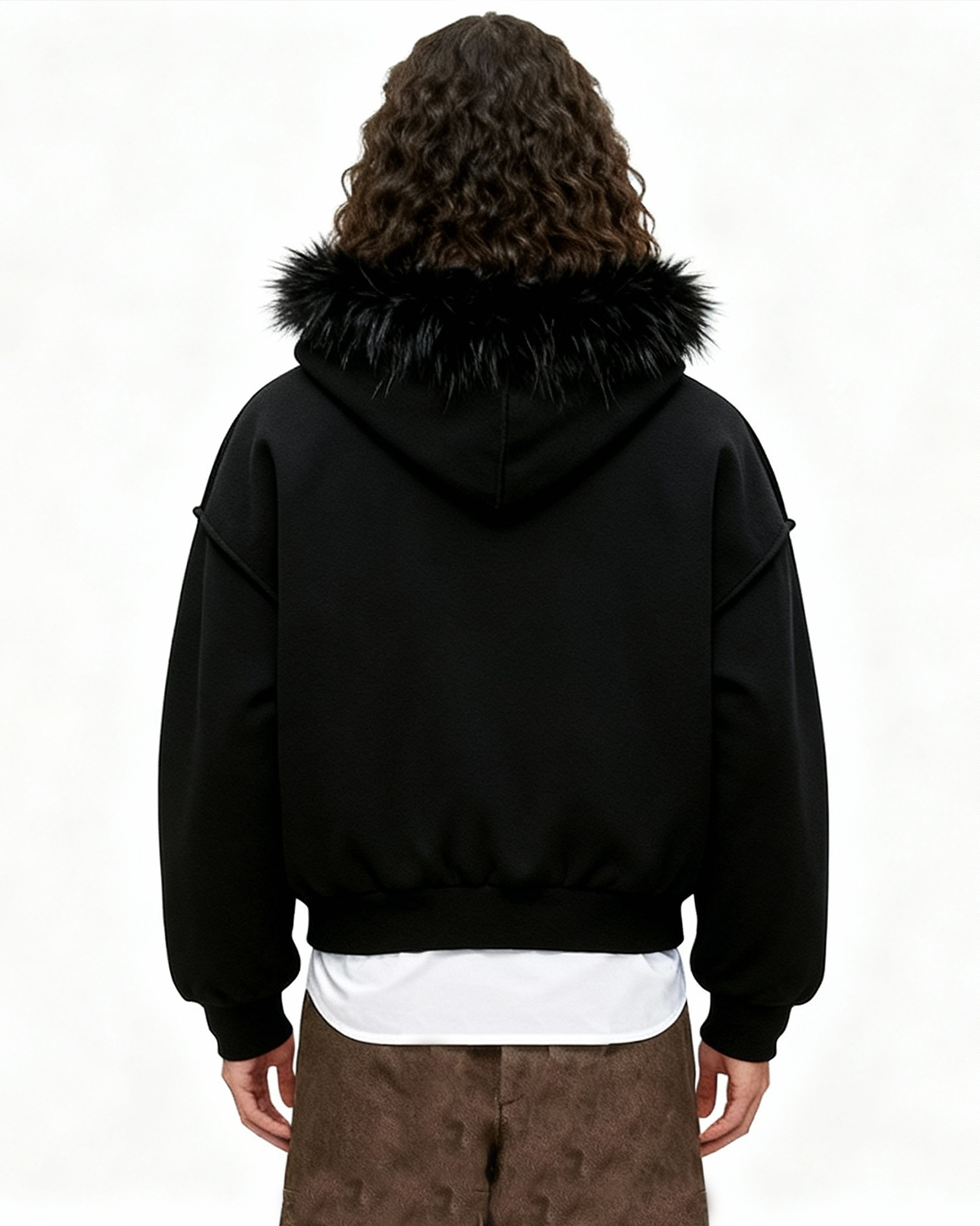 IAC | PLUSH AND FUR BOMBER JACKET