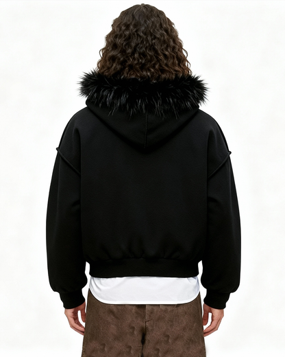IAC | PLUSH AND FUR BOMBER JACKET