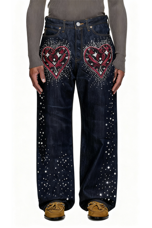 IAC | STAR HEARTS BAGGY JEANS