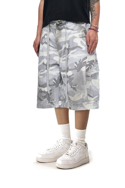 IAC | White Camo loose shorts