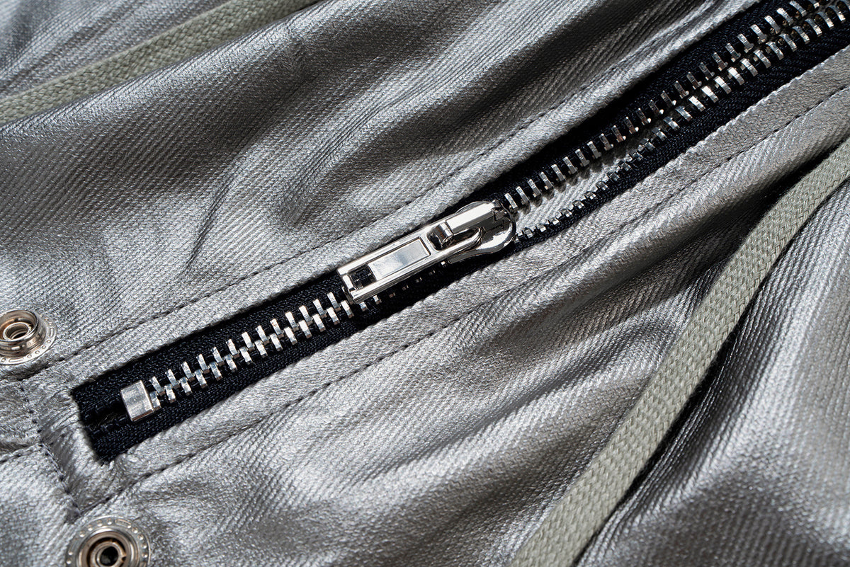 IAC | Silver OO leather cargo pants