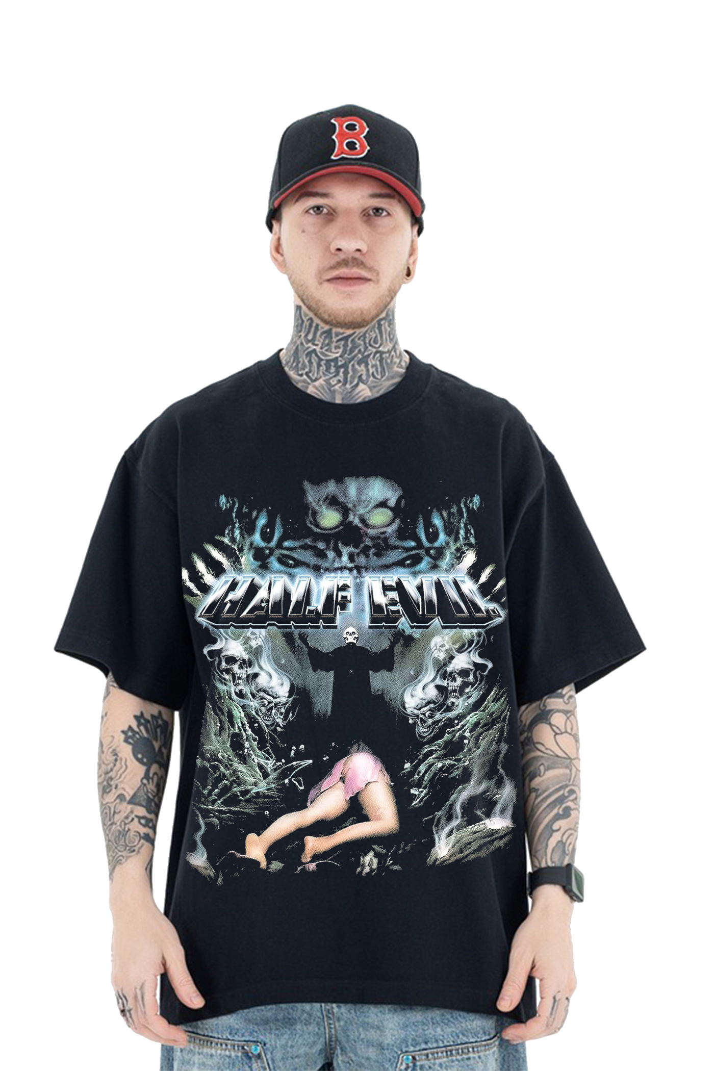 IAC | HALF EVIL black tee