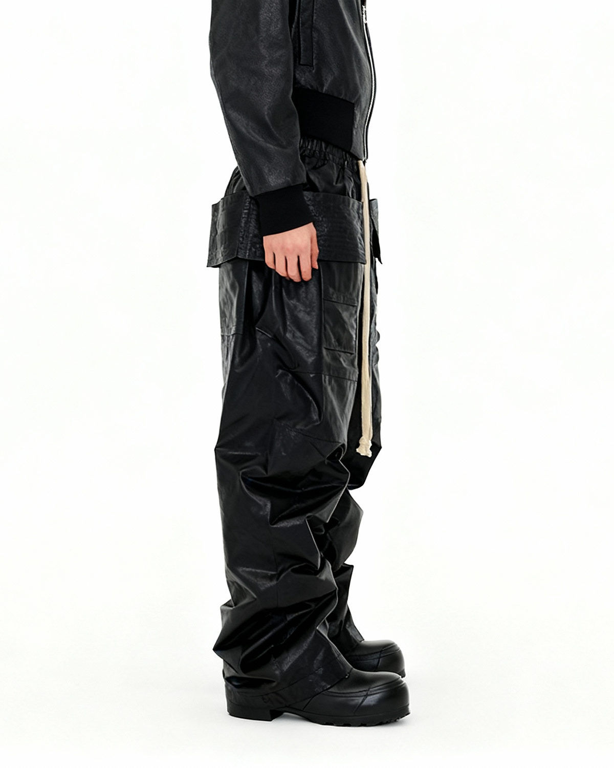 IAC | Dark Creatch Leather Pants