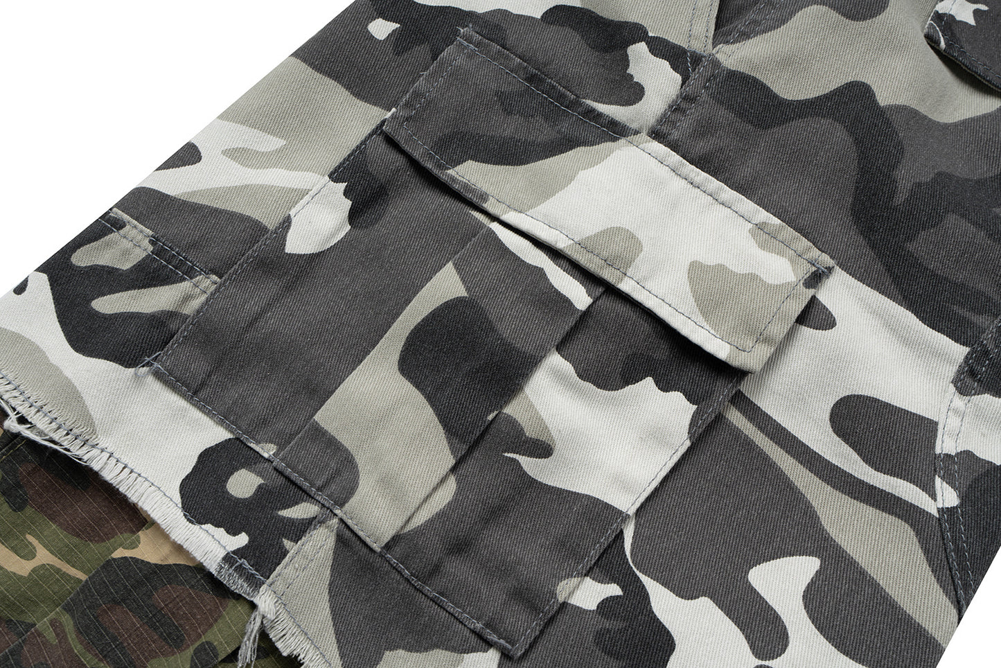IAC | DOUBLE WHITE CAMO SHORTS I AM SEX