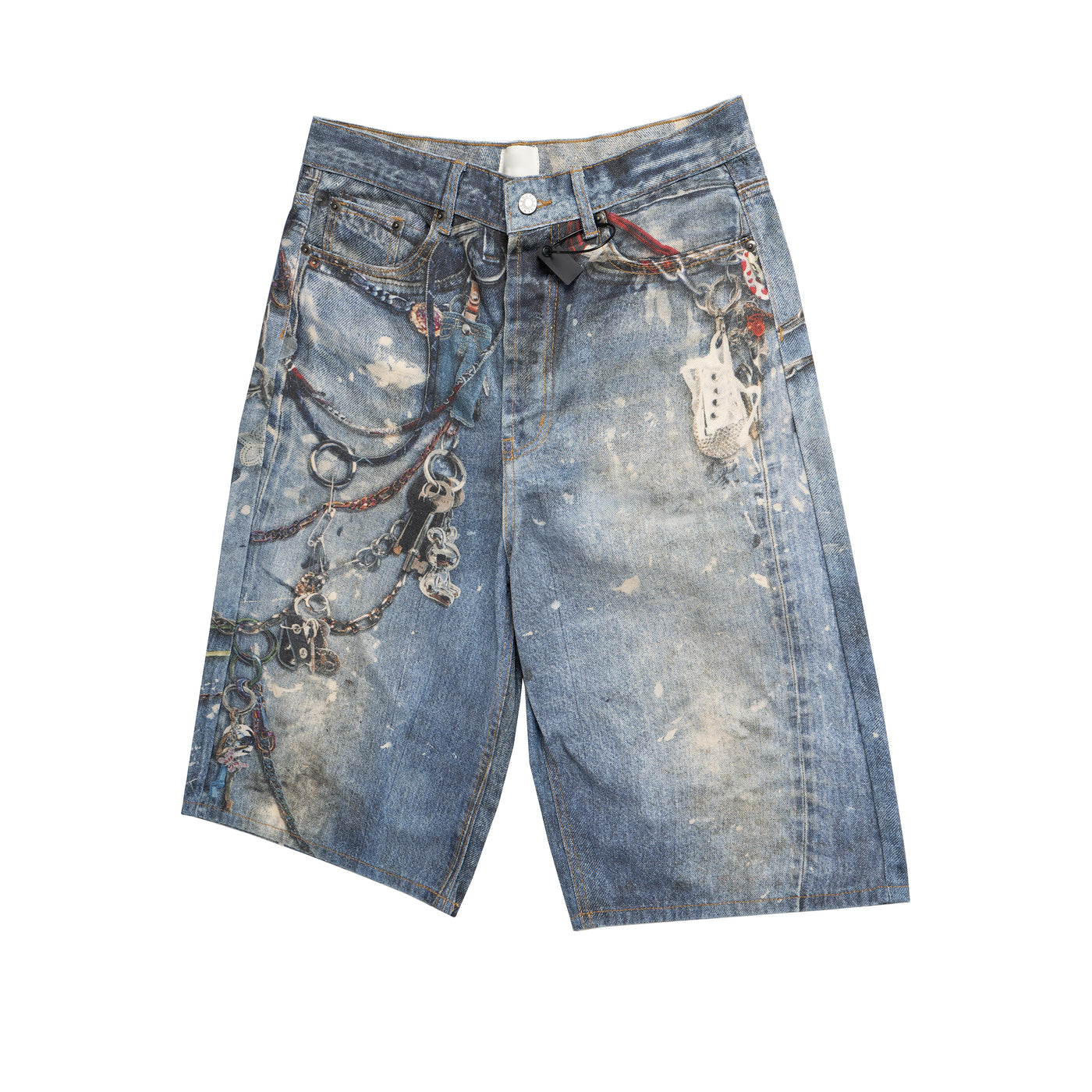 IAC | Damned chain denim loose shorts