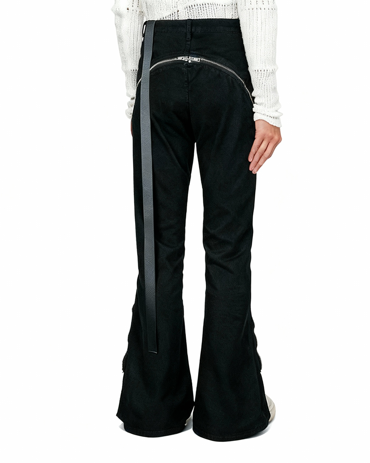 IAC | Full zipper flared denim