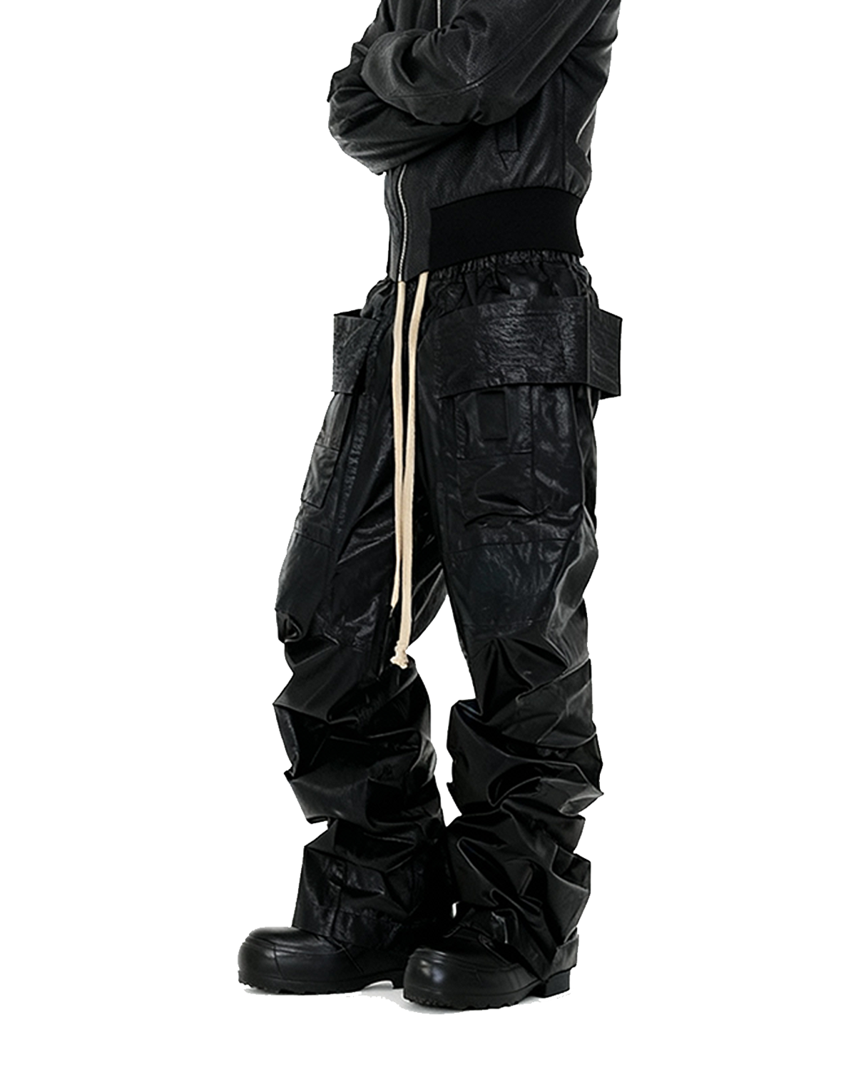 IAC | Dark Creatch Leather Pants