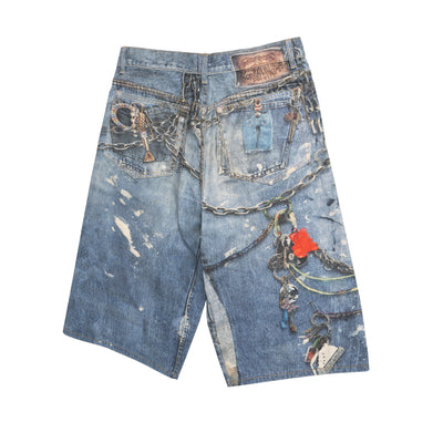 IAC | Damned chain denim loose shorts