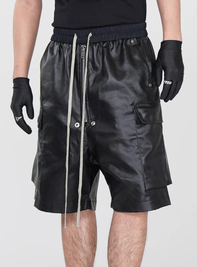 IAC | Black 0pium leather shorts