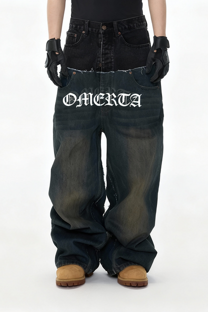 IAC | Double dark blue denim OMERTA