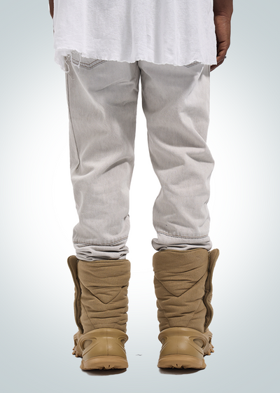 IAC | White jeans con cuciture effetto lavato