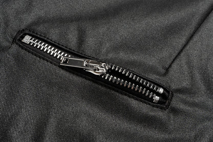 IAC | KNEE ZIPPER LOOSE PANTS (LEATHER EFFECT)