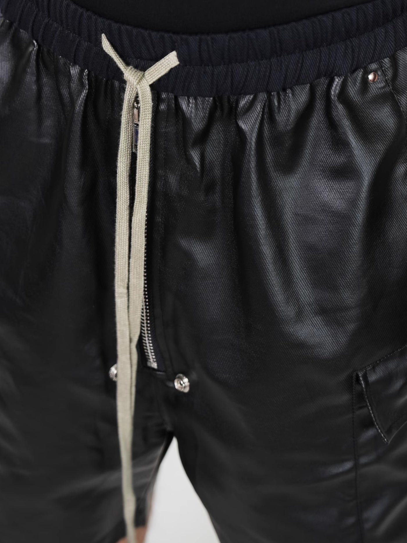 IAC | Black 0pium leather shorts