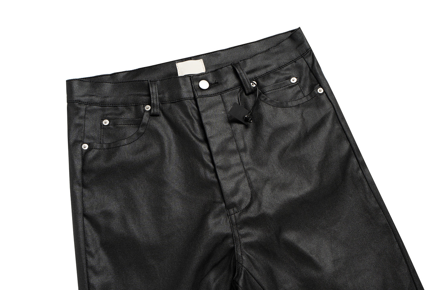 IAC | KNEE ZIPPER LOOSE PANTS (LEATHER EFFECT)