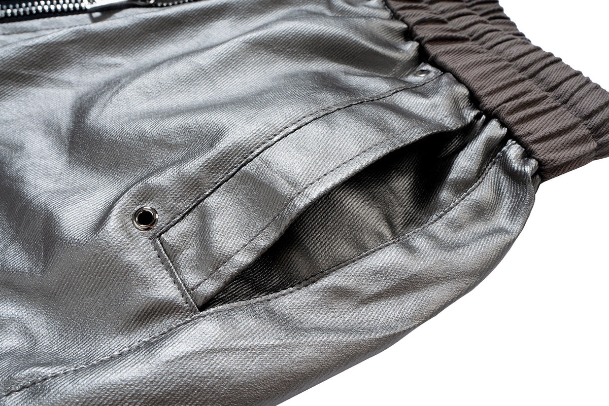IAC | Silver OO leather cargo pants
