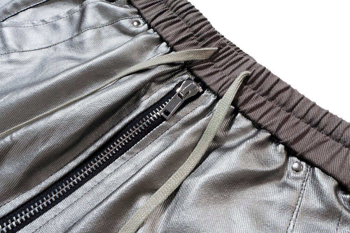 IAC | Silver OO leather cargo pants