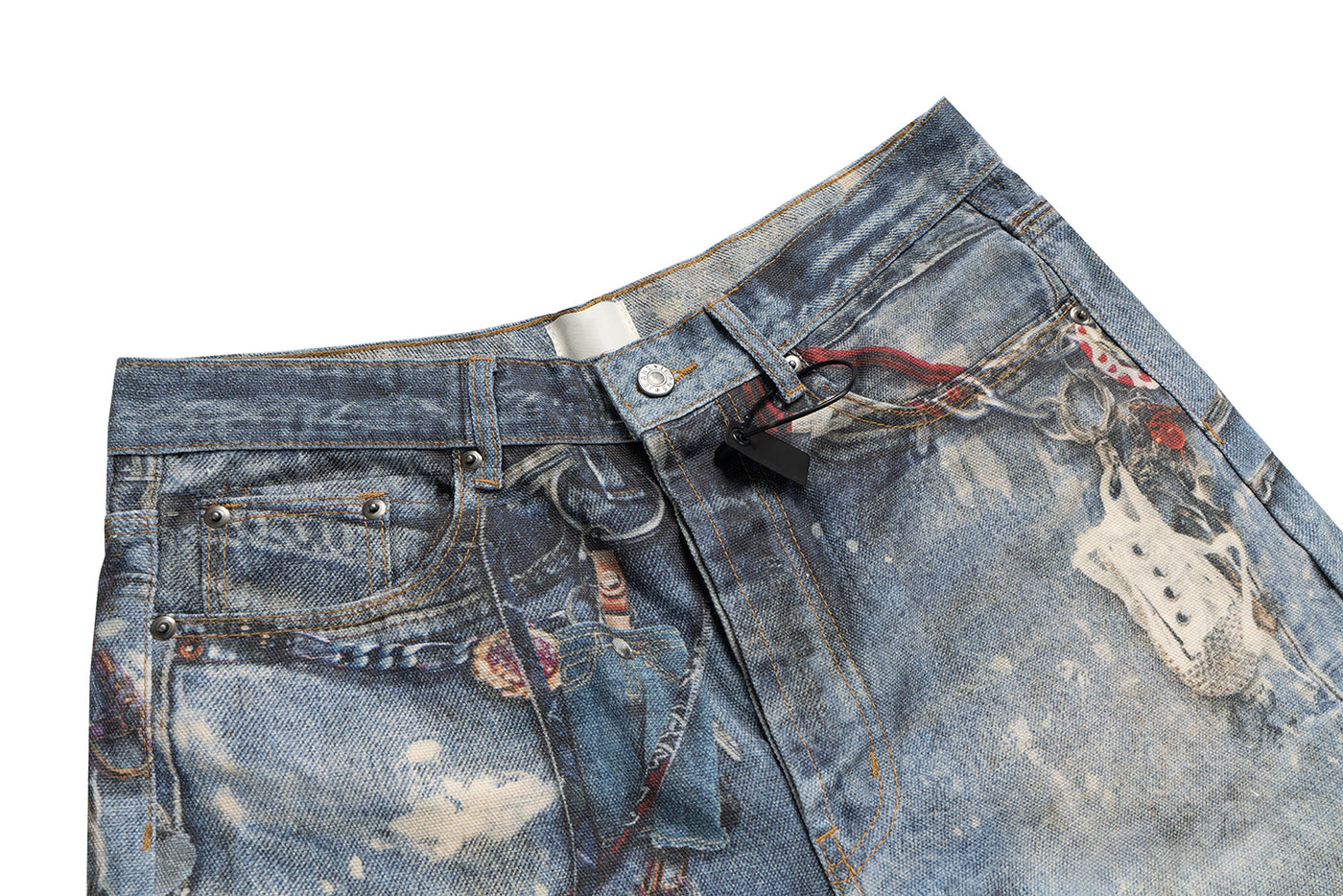 IAC | Damned chain denim loose shorts