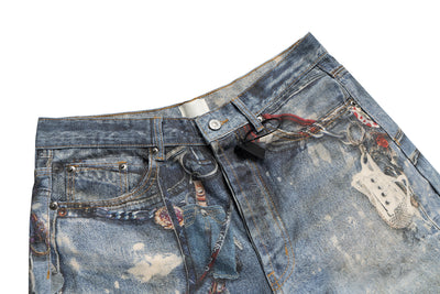 IAC | Damned chain denim loose shorts