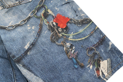 IAC | Damned chain denim loose shorts